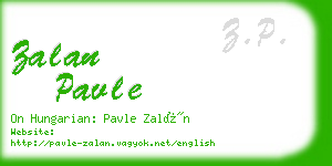 zalan pavle business card